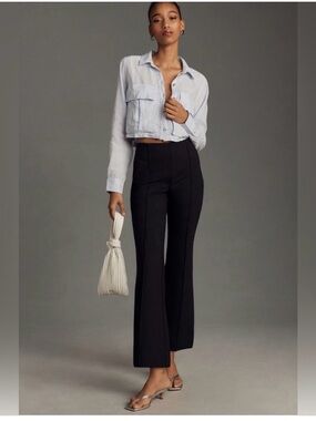 Maeve by Anthropologie The Margot pant NWT medium tall black pull on pant flare